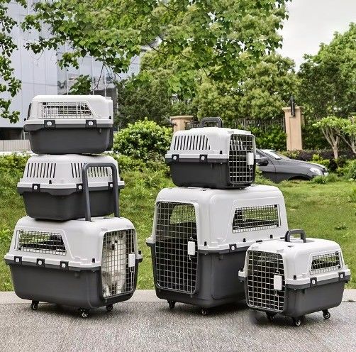 Safe Double Door Design Cat Dog Carrying Travel Case with Wheels and Super Large Space