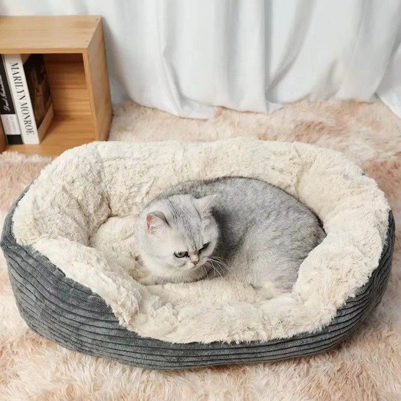 Dog and Cat Bed with Ultra Washable Hair Thickened Blanket Mat Pad Fleece Home Pet Sleep