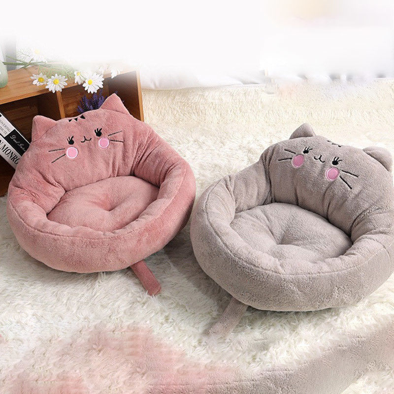 Comfortable Eco-friendly Short Plush Washable Cat House for Small Dog Chihuahua Pet
