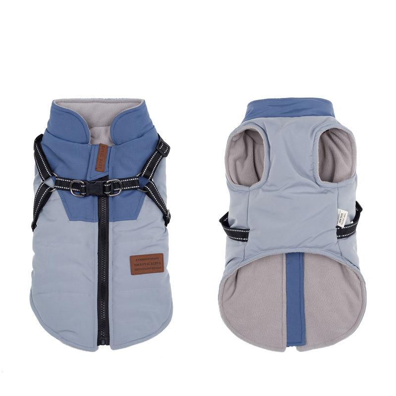 Outdoor Walking Dog Coat with Built-in Harness and Waterproof Material Small Medium Dogs