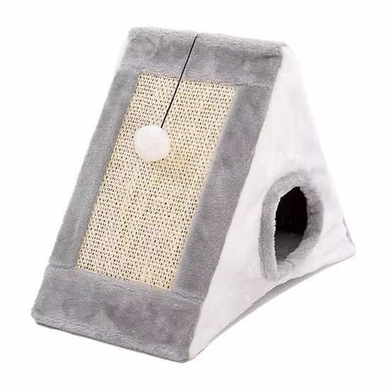 Cat Furniture Pet House Plush Triangle Shape Cat Beds Cat Nest Warm Soft Foldable Dog