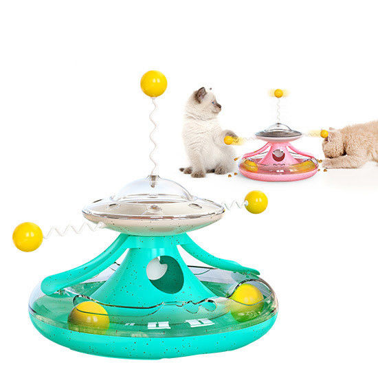 Long Time Used Advantage Cat Paly Toys Leak Food Pet Puzzle Interactive Turntable Toy