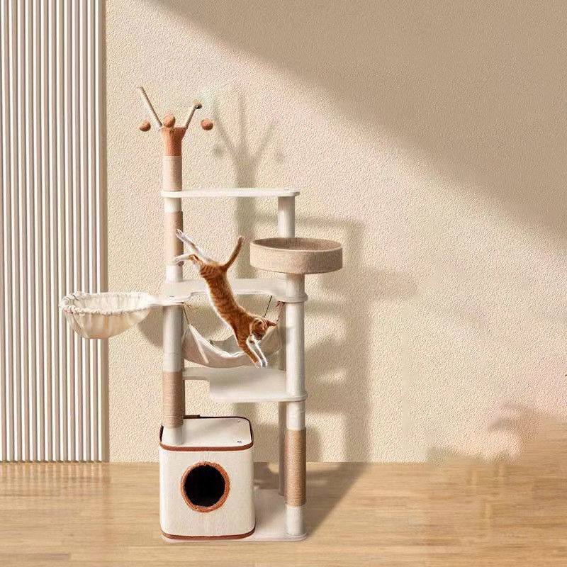 Function Fun Play 143cm Classic Cat Tree with Dual Condos and Sisal Cat Scratching Post