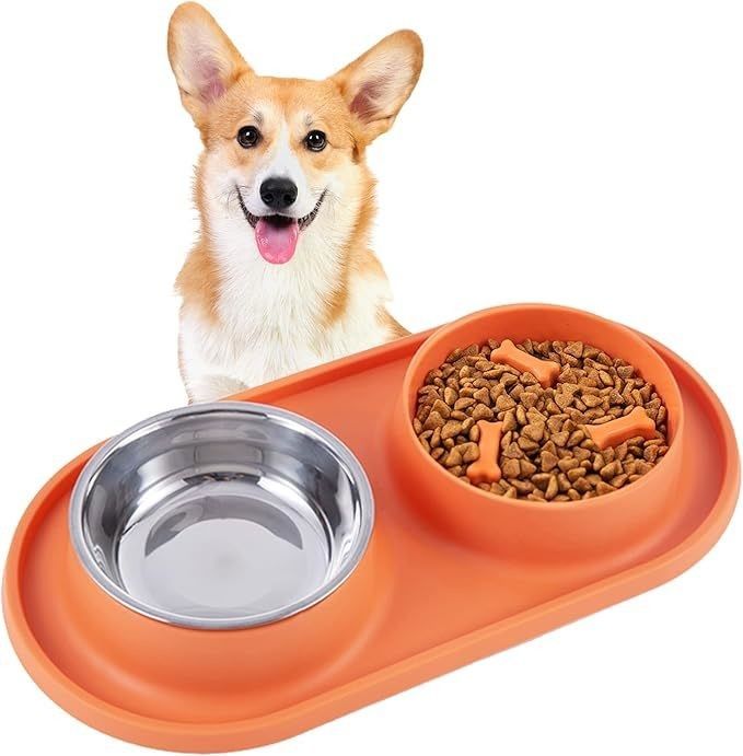 Slow Feeder Dog Food Bowl with Non-Spill Design and Environment-Friendly Advantage