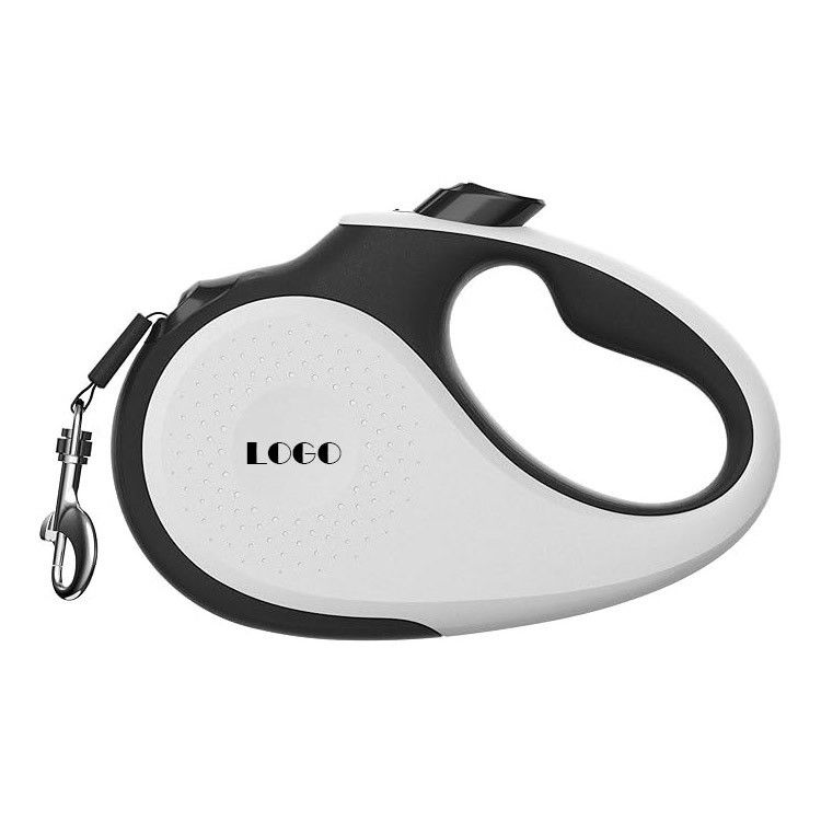 Strong Nylon Tape 16 ft Retractable Dog Leash with Solid Pattern and Anti-Slip Handle