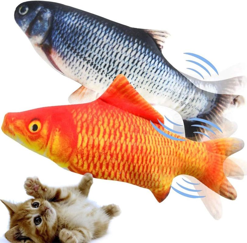 Power-driven Creative 3D Carp Fish Shape Cat Toy Safe and Popular for Pet Gifts