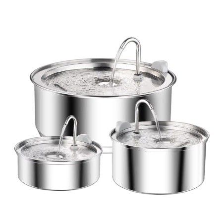 Stainless Steel Filter Pet Drinking Fountain for Healthy Water Intake and Consumption