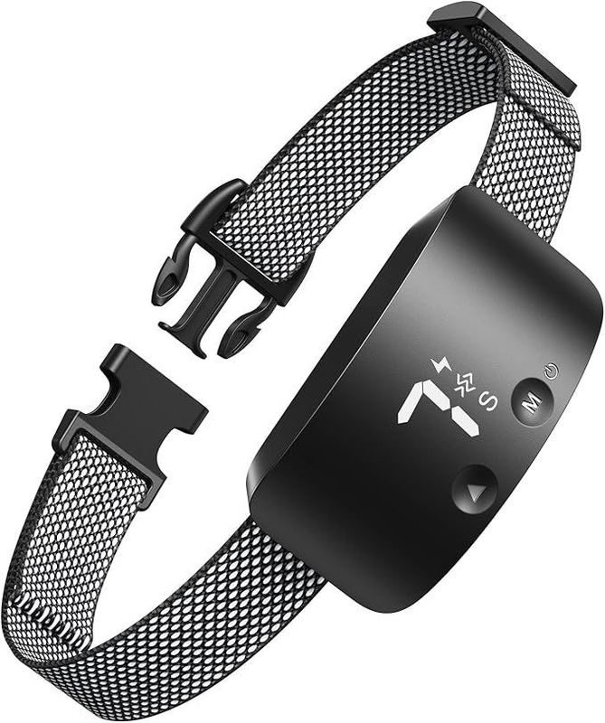 Aluminium-Plastic No Bark Control Collar with Vibration and Color Screen Waterproof