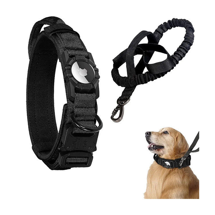 Personalized GPS Tracker Air Tag Dog Collar with Adjustable Nylon and Heavy Duty Design