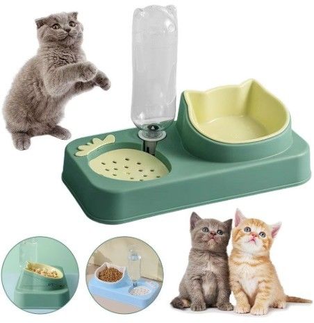 Easy Carry Pet Bowl Anti-Knock Automatic Drinking Water Dog Bowl with Wet-Mouth Protection