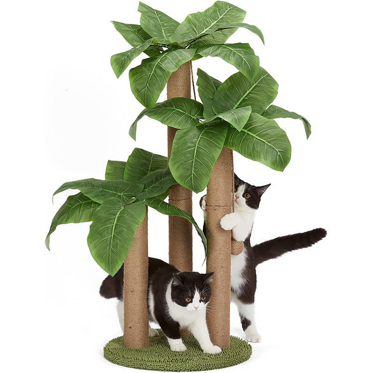 31.5 Inch Sisal Cat Scratching Post Cat Furniture Pet House for Indoor Cats