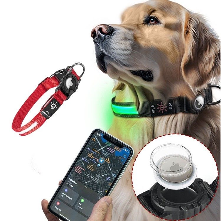 Soft Comfortable Advantage Custom Led Dog Collar with Tracker Case Waterproof Light