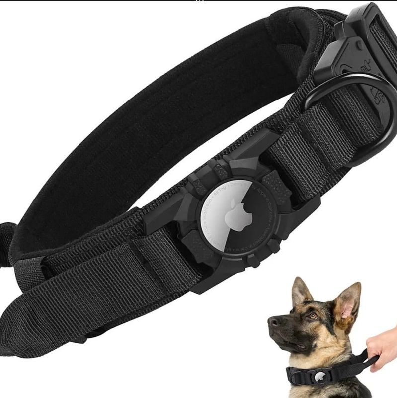 Nylon Dog Training Collar for Running Walking Hiking Airtag Tracker Protective Case Now