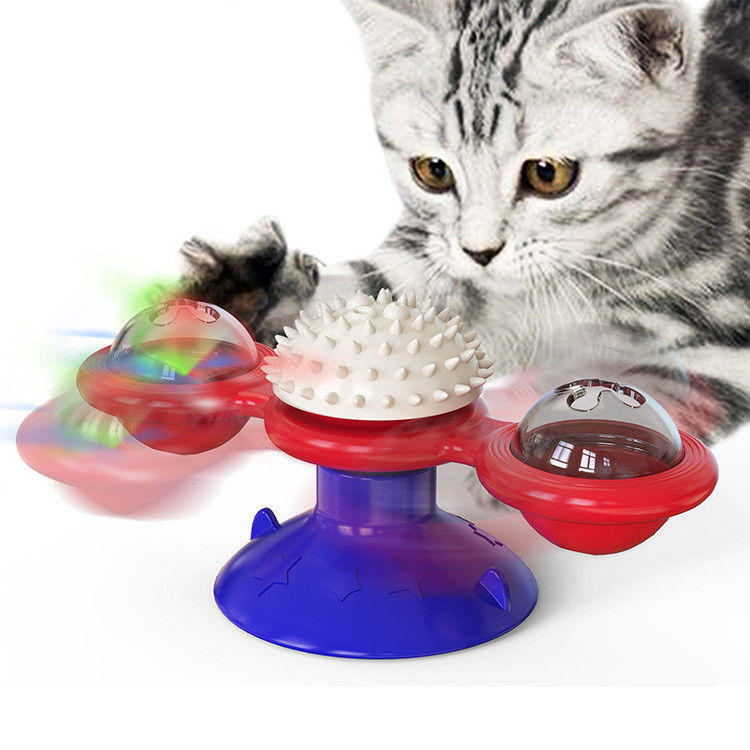 TPR Food Dispenser Interactive Cat Toys Design Pet Toy for Indoor Cats ABS Material