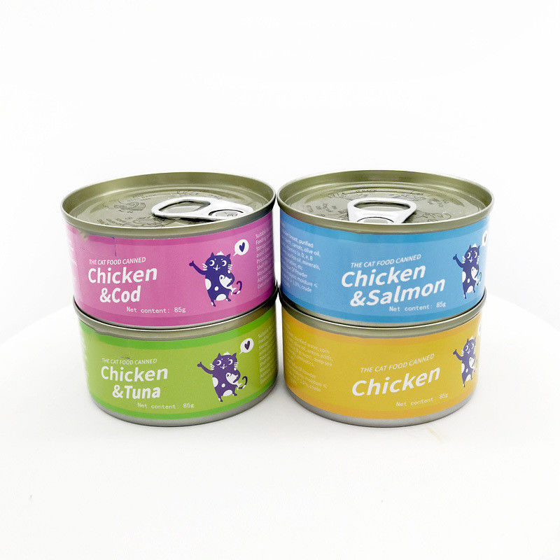 85g Multiple Flavors Cat Can Food High Protein Private Label Cat Food Wet Can for Health