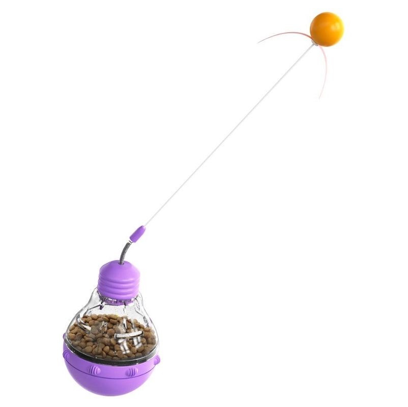 Customized Logo Acceptable Slow Food Dispenser Feeder Cat Toy Balls for Indoor Cats