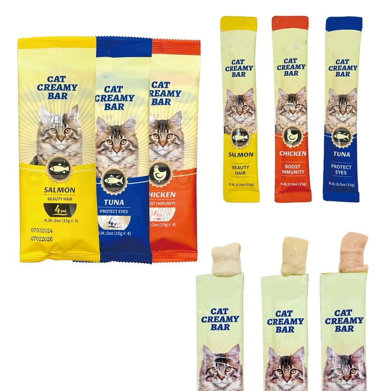 Fresh Meat Snack Cat Strip Three Flavors Tuna Cat Hydration Pack for Health Protection
