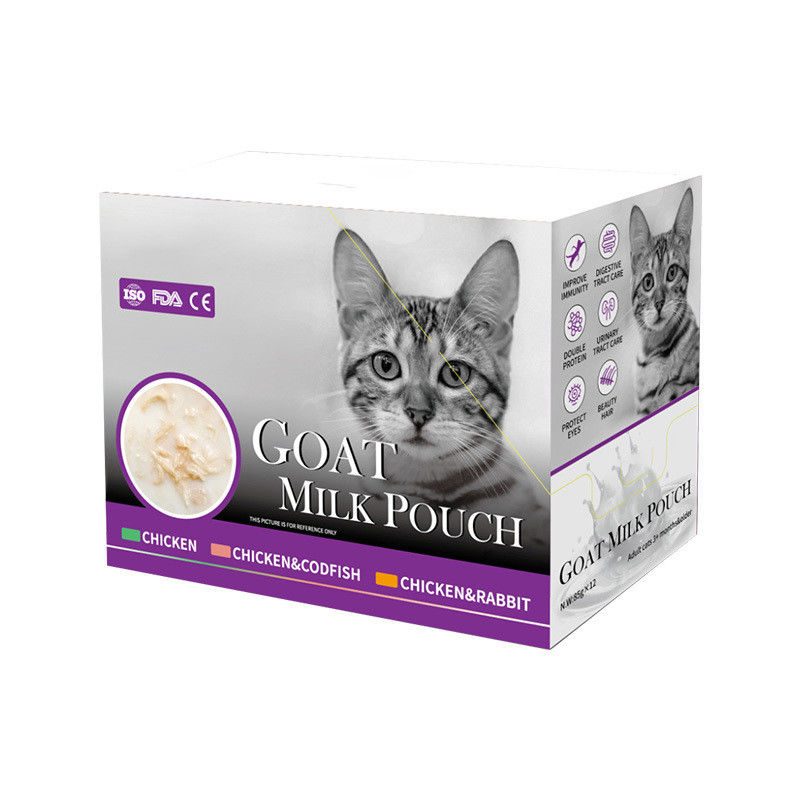 Cat Snacks Chicken Rabbit Codfish Dog Treats Goat Milk Powder Pouch Cat Wet Food Feeder