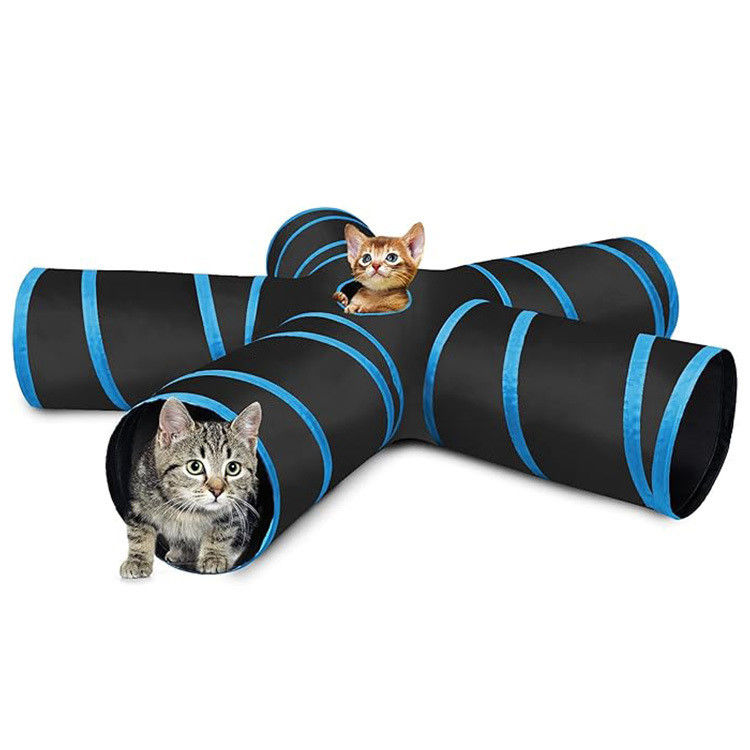Style Popular Foldable Soft Cat Circle Tunnel Toy Square Detachable Felt Cat Scratcher Tunnel