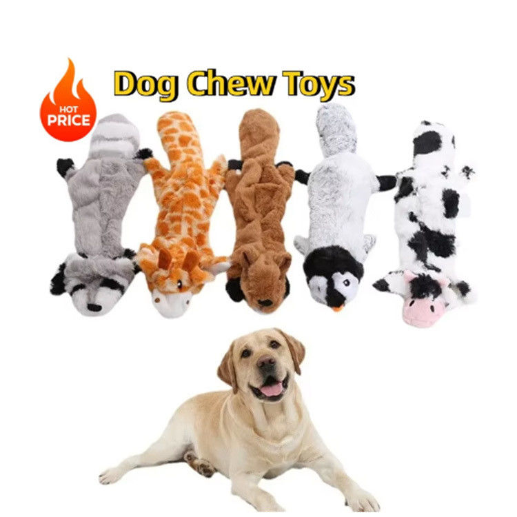 Playing Dog Toys Pet Products Cartoon Cute No Stuffing Animal Shell Durable Interactive
