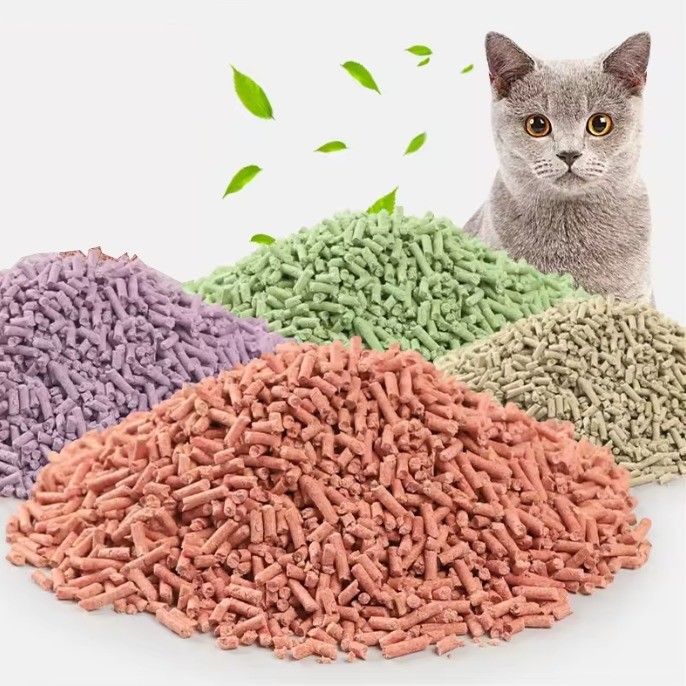 Deodorizing Cat Litter Sand Customized Dust Free Biodegradable Scented Multiple Colors