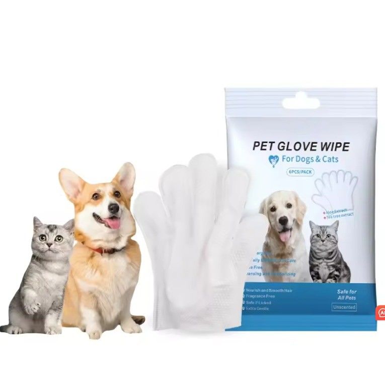 9.6in*12.6in Sheet Size Pet Grooming Gloves for Daily Life Eco-Friendly and Disposable